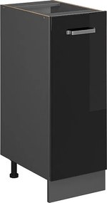 Szafka apteczna czarny wysoki połysk 30x46x81.6 r-line