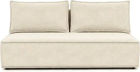 Sofa z Funkcją Spania MAVIA Kremowa Boucle Nowoczesna