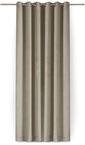 Beżowa aksamitna zasłona częściowo zaciemniająca (dimout) 530x175 cm Velto – Filumi
