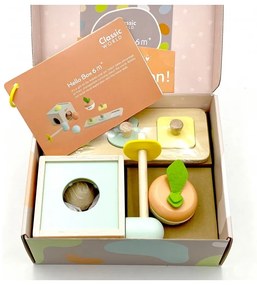 Classic world pastelowy zestaw edukacyjny dla dzieci box od 6 do 12 miesiąca