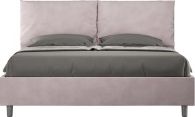 Łóżko bez stelaża tapicerowane 160x210 microfibra Kolor lawendy Antea