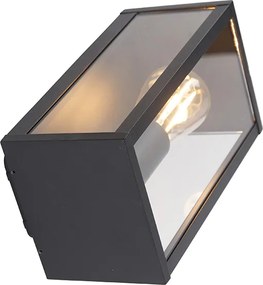 Industrialna lampa ścienna czarna 26 cm IP44 - Charlois