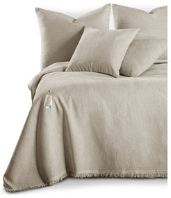 Beżowa narzuta z szenilu 220x240 cm Talo – Filumi