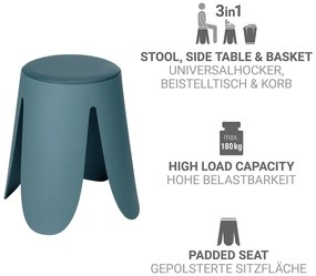 Morski plastikowy stołek sztaplowany Comiso – Wenko
