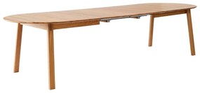 Rozkładany stół z dodatkowym blatem z litego drewna dębowego 100x220 cm Amalfi – Hammel Furniture