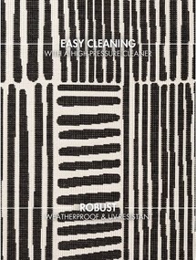 Czarny/kremowy okrągły dywan odpowiedni na zewnątrz ø 200 cm Haringey Bounds – Ted Baker