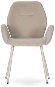 Beżowe tapicerowane fotele jadalniane zestaw 2 szt. Ansu – Marckeric