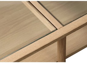 Naturalny szklany stolik 60x120 cm Elba – Unique Furniture