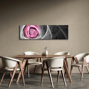 Obraz - Róż abstrakcyjny, fuksja (170x50 cm)