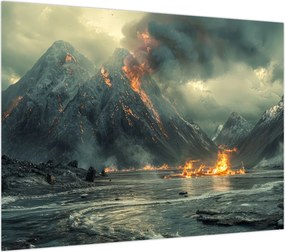 Obraz - Erupcja wulkanu (70x50 cm)