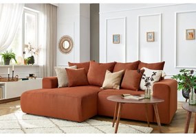 Pomarańczowy aksamitny narożnik Enjoy – Bobochic Paris