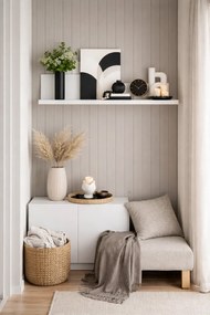 Biała Minimalistyczna Półka 60 Cm D4-L37