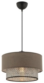 Lampa wisząca na przewodzie ECHO 1xE27/60W/230V brązowy/szary