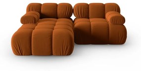 Pomarańczowa aksamitna sofa 191 cm Bellis – Micadoni Home