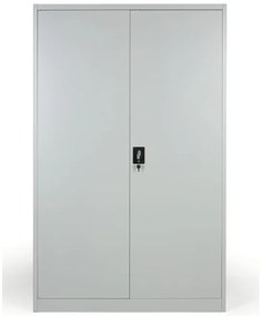 Metalowa szafa, demontowana, 4 półki, 1200 x 1950 x 400 mm, szara