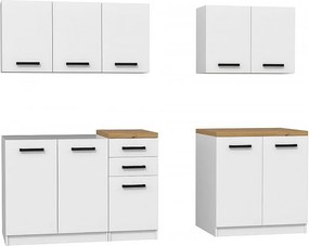 Meble Kuchenne Katia SET200 | Dąb Artisan/Biały | 200x60x180 cm | Zestaw Mebli Kuchennych