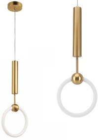 LAMPA WISZĄCA LED LHJ059-1CP Złota Szczotkowana