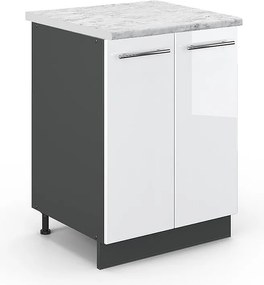 Szafki kuchenne biały wysoki połysk 60x60x82 fame-line