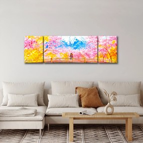 Obraz - Malowana para, akwarela (170x50 cm)