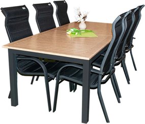 Doppler Pokrowiec ochronny na stół 220x100 cm + 6 krzeseł Miami