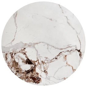 Ława kawowa w stylu glamour biały marmur + czarny - Nito 3X