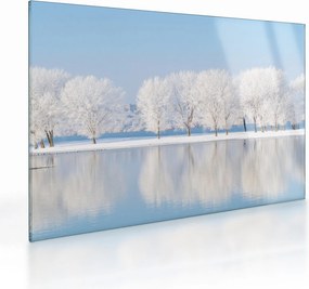Obraz na szkle zimowego krajobrazu (70x50 cm)