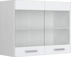 Szklana szafka kuchenna biały wysoki połysk 80x31x60 r-line