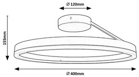 Rabalux 71302 metalowa lampa sufitowa LED Isaure