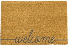 Wycieraczka z naturalnego włókna kokosowego Artsy Doormats Welcome Scribbled, 40x60 cm