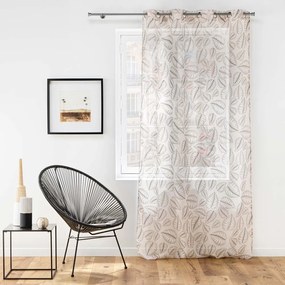 Beżowa firanka z woalu 140x280 cm Alma – douceur d'intérieur