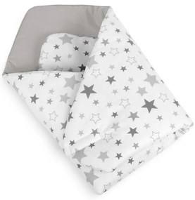 Owijka dziecięca Bellatex Stars szara, 75 x 75 cm