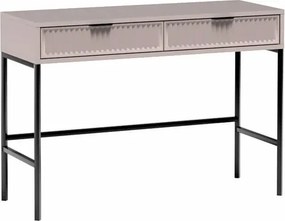 Beżowa konsola glamour z lamelami, ryflowana T1-K68