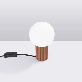 Lampa biurkowa HALO mocca ryflowana SOLLUX  LIGHTING
