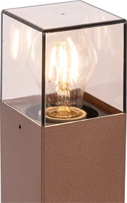 Lampa zewnętrzna 70 cm rdzawo-brązowa z kolcem gruntowym i przepustnicą kablową - Denmark