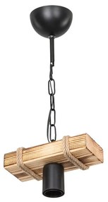 Czarno-naturalna lampa sufitowa 10x20 cm – Squid Lighting