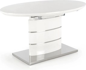 Biały lakierowany stół Aspen z owalnym blatem