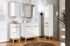 Stojąca szafka pod umywalkę wpuszczaną 60 cm, Bali 820, biała