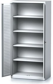 Szafa warsztatowa MECHANIC, 1950 x 920 x 500 mm, 4 półki, szare drzwi