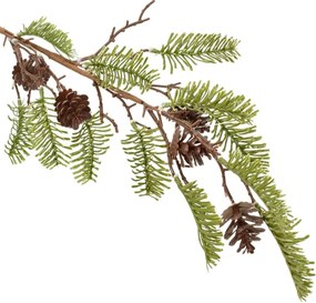 Zimowa gałąź ze szronem i szyszkami, 71 cm