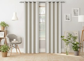 2x Zasłona biało-kremowa OXFORD 140x250 cm