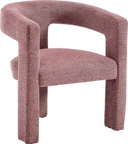 Fotel z czerwonej teksturowanej tkaniny FAVINA