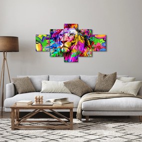 Obraz - obraz 3D lwa (125x70 cm)