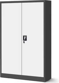 Metalowa szafa aktowa Kevin 90x40x140 cm biały/antracyt