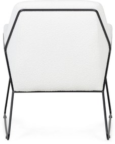 Biały designerski fotel MILAN