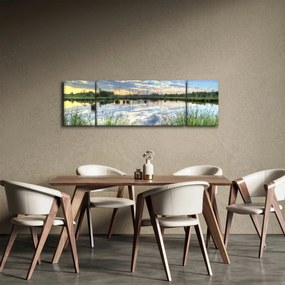 Obraz jeziora z trzcinami (170x50 cm)
