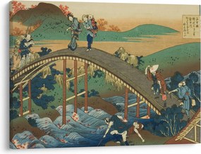 Obraz - Katsushika Hokusai, Ariwara no Narihirafrom the series One Hundred, Poems Explained by the Nurse (Hyakunin isshu uba ga etoki), reprodukcje (70x50 cm)