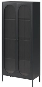 Czarna metalowa witryna 80x186x40 cm Luna – Støraa