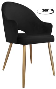 Krzesło obrotowe Velvet podstawa złota MG19