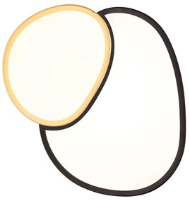 Lampa sufitowa LED w czarno-złotym kolorze 36x43.5 cm Rise – Trio