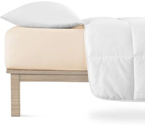 Beżowe dżersejowe prześcieradło z gumką 120x200 cm Boxspring – Andrea Simone